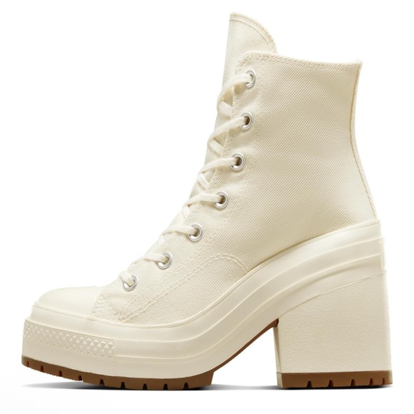 Converse Women's Cream Heeled Boots - Picture 4 of 7